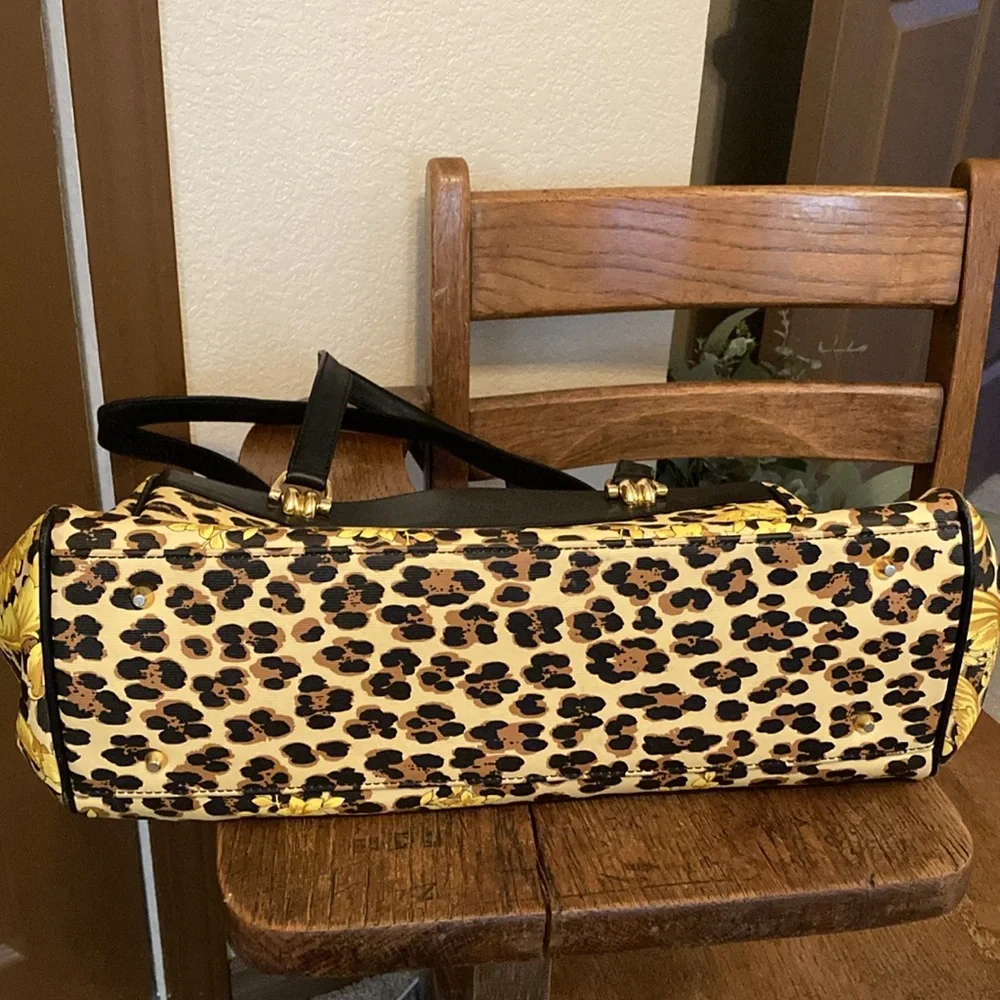 Versace Gianni Versace Leopard/Barocco Gold Crown Bag/Tote Vintage & Rare EUC